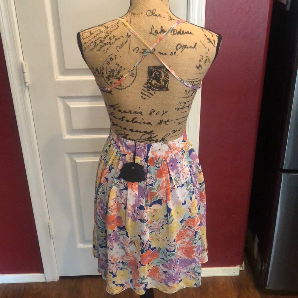Backless floral dress